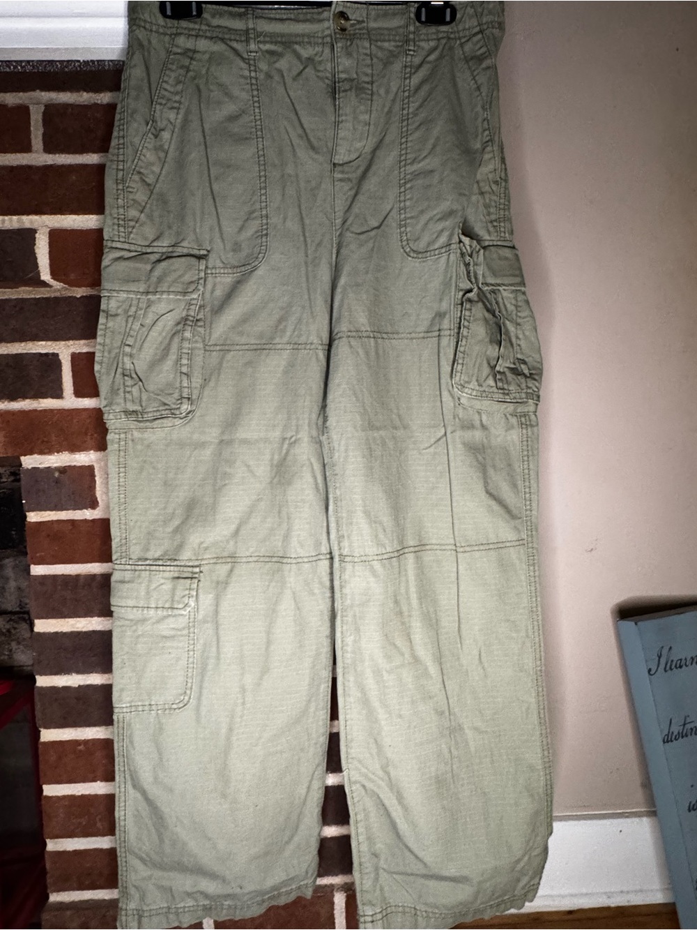 Old Navy Boys Olive Green Baggy Cargo pants - Casual Utility Style